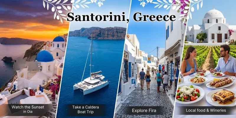Santorini, Greece Travel for Honeymoon