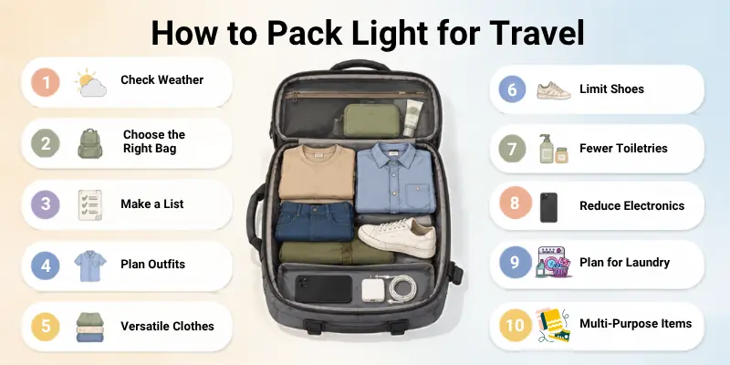 How to Pack Light for Travel