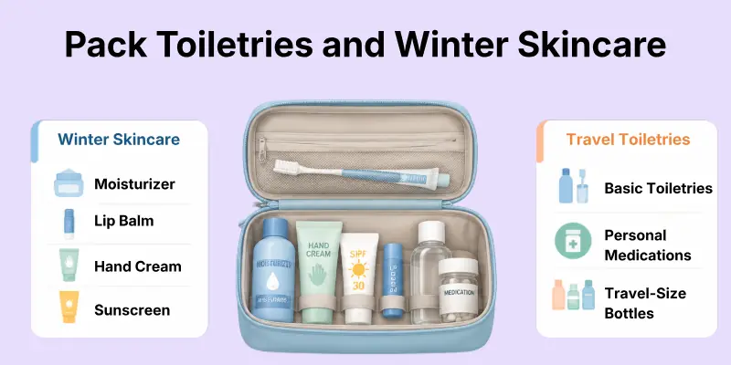 Pack Toiletries and Winter Skincare