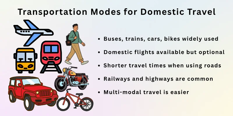 Transportation Modes for Domestic Travel
